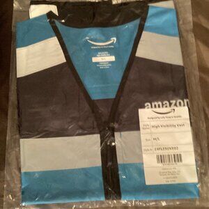 Amazon Reflective Delivery Vest Size Medium/Large Blue Brand New Sealed